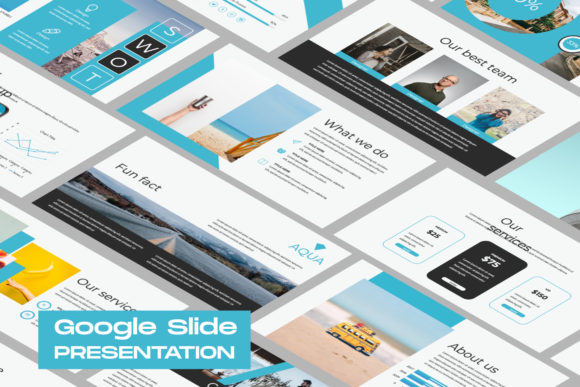 Aqua Business Google Slide: A Modern Template for Dynamic Brands